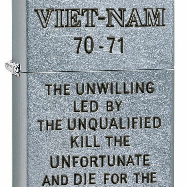 Zippo Feuerzeug: Vietnam Trench Art, Unwillig - Street Chrome