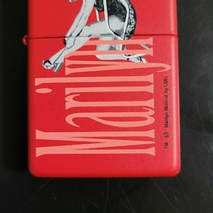 Rare Retired Red Marilyn Monroe Zippo Lighter