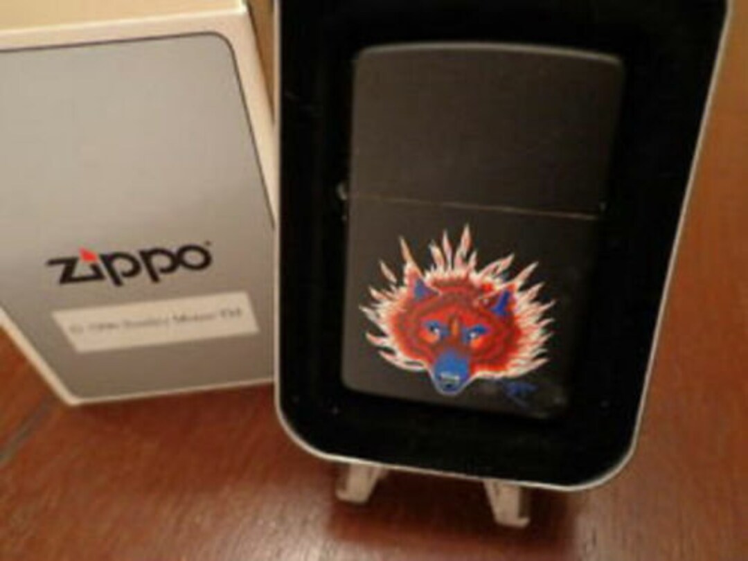 Stanley Mouse Rock Art Steppenwolf 1996 Black Matte Zippo Lighter