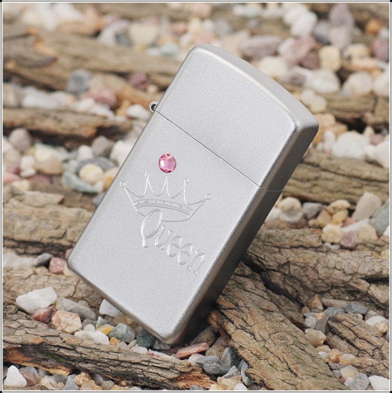Rare 2009 Slim Engraved Queen Swarovski Crystal Zippo Lighter - Etsy