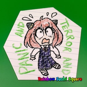 Magnet - PANIC and TERROR and PANIC and | Kawaii Anime Fridge Magnet