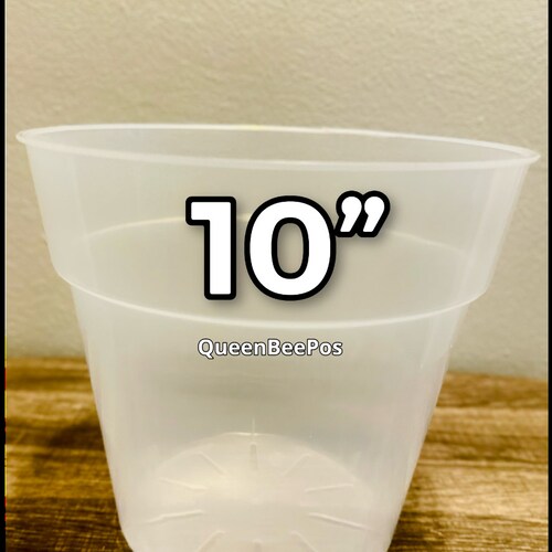 10 Round Pot Frosted Clear Transparent Plastic XL 25 Cm for Indoor/outdoor  Aroid, Orchid, Monstera Houseplants Nursery Pots - Etsy