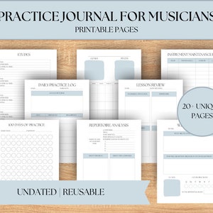 Blue Printable Practice Journal