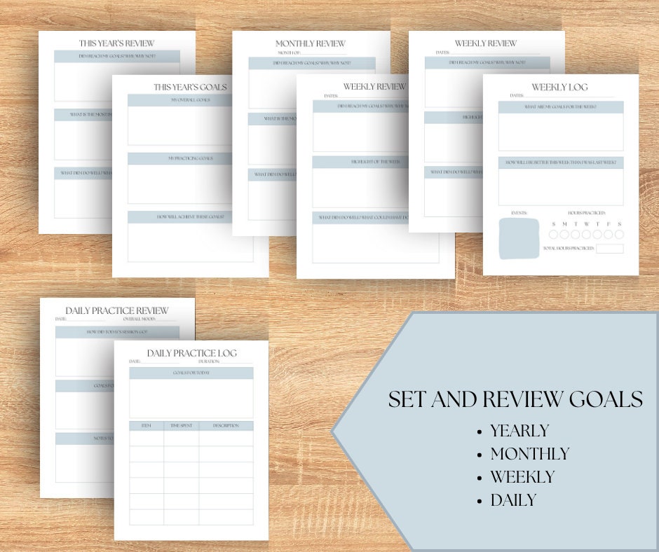 Practice Journal Example Blue Printable Practice Journal - Etsy