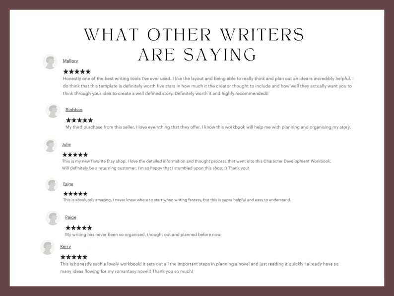 What other writers are saying. Displays a compilation of several 5-star reviews from previous buyers.
