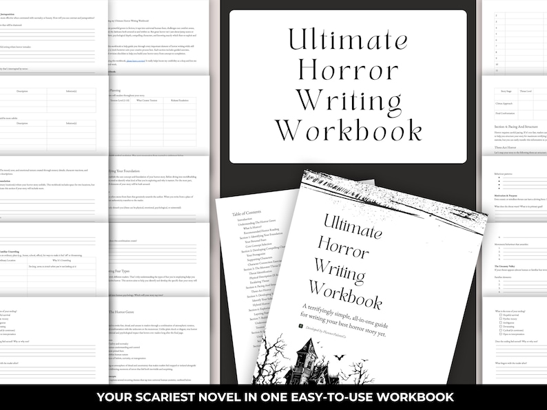 Ultimate Horror Writing Workbook. YOUR SCARIEST NOVEL IN ONE EASY-TO-USE WORKBOOK.