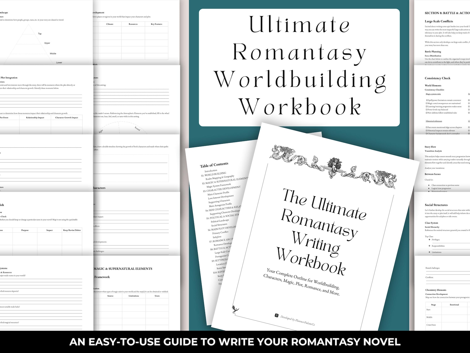 Ultimate Romantasy Worldbuilding Workbook | Dark Fantasy Romance Novel ...