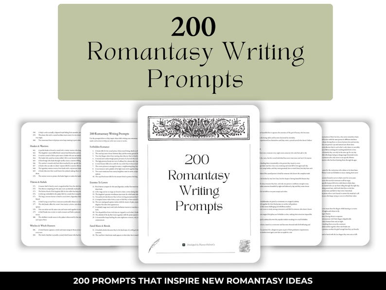 200 Romantasy Writing Prompts. 200 PROMPTS that inspire new romantasy ideas