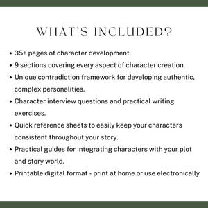 Ultimate Character Development Writing Workbook for Writers | Novel ...