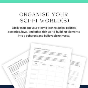 Organise YOUR SCI-FI World(s). Easily map out your story’s technologies, politics, societies, laws, and other rich world-building elements into a coherent and believable universe.