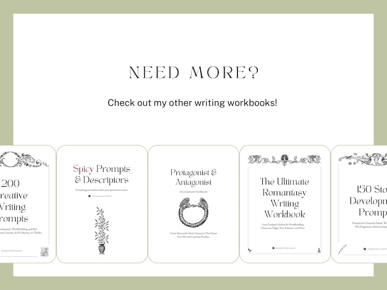 Need more? Check out my other writing workbooks!