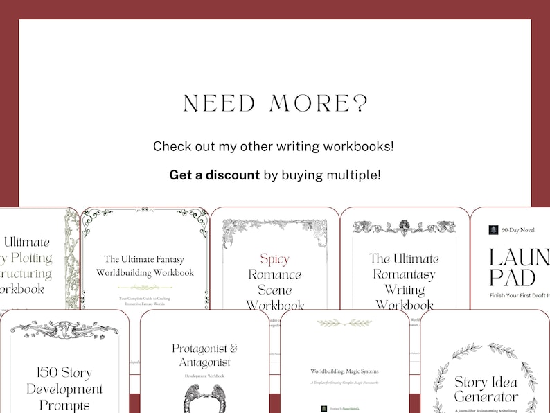 Need more? Check out my other writing workbooks! Get a discount by buying multiple!