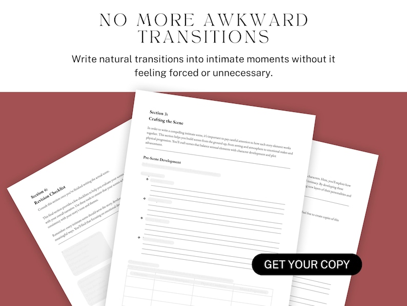 Spicy Romance Scene Workbook | Intimate Writing Guide | Fade-to-black ...