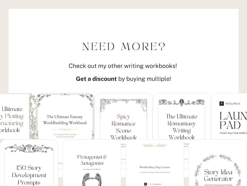 Story Idea Generation & Brainstorming Journal Novel Planning Notebook
