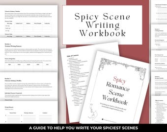 Spicy Romance Scene Workbook | Intimate Writing Guide | Fade-to-Black or Explicit | Printable Digital Author Planner | PDF & DOCX