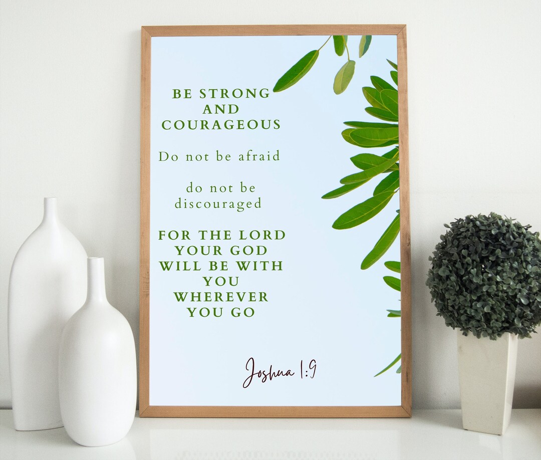 Christian Wall Art, Printable, Bible Verse, Joshua19, Scripture Wall