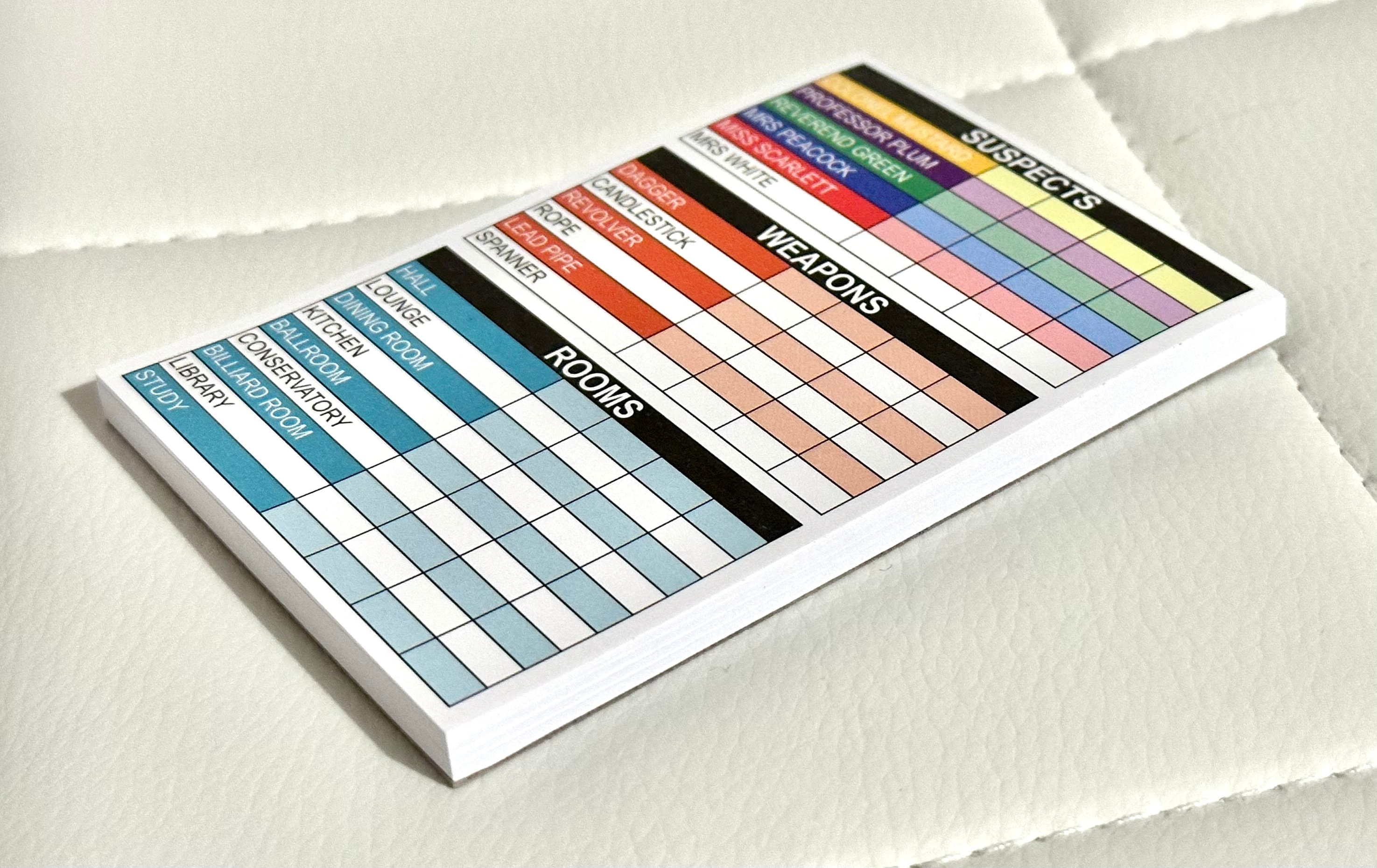 Cluedo Detective Notes Printable Free