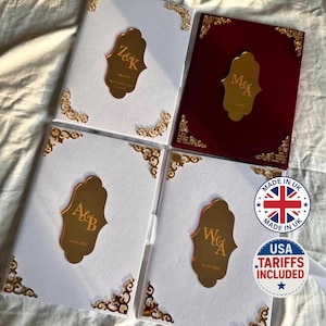 A4 velvet Nikkah booklet - wedding folder - personalised nikkah nama booklet - certificate holder
