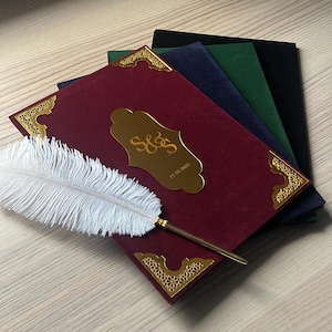 A4 velvet Nikkah booklet - wedding folder - personalised nikkah nama booklet - certificate holder