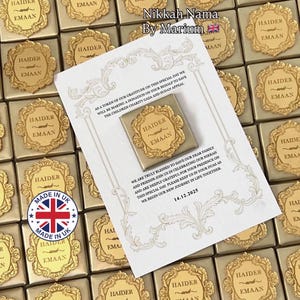 A6 Acrylic Chocolate Wedding Favor, Wedding Gifts, Plexiglass, Personalized Choccolate, nikkah Favors for Guest - luxury