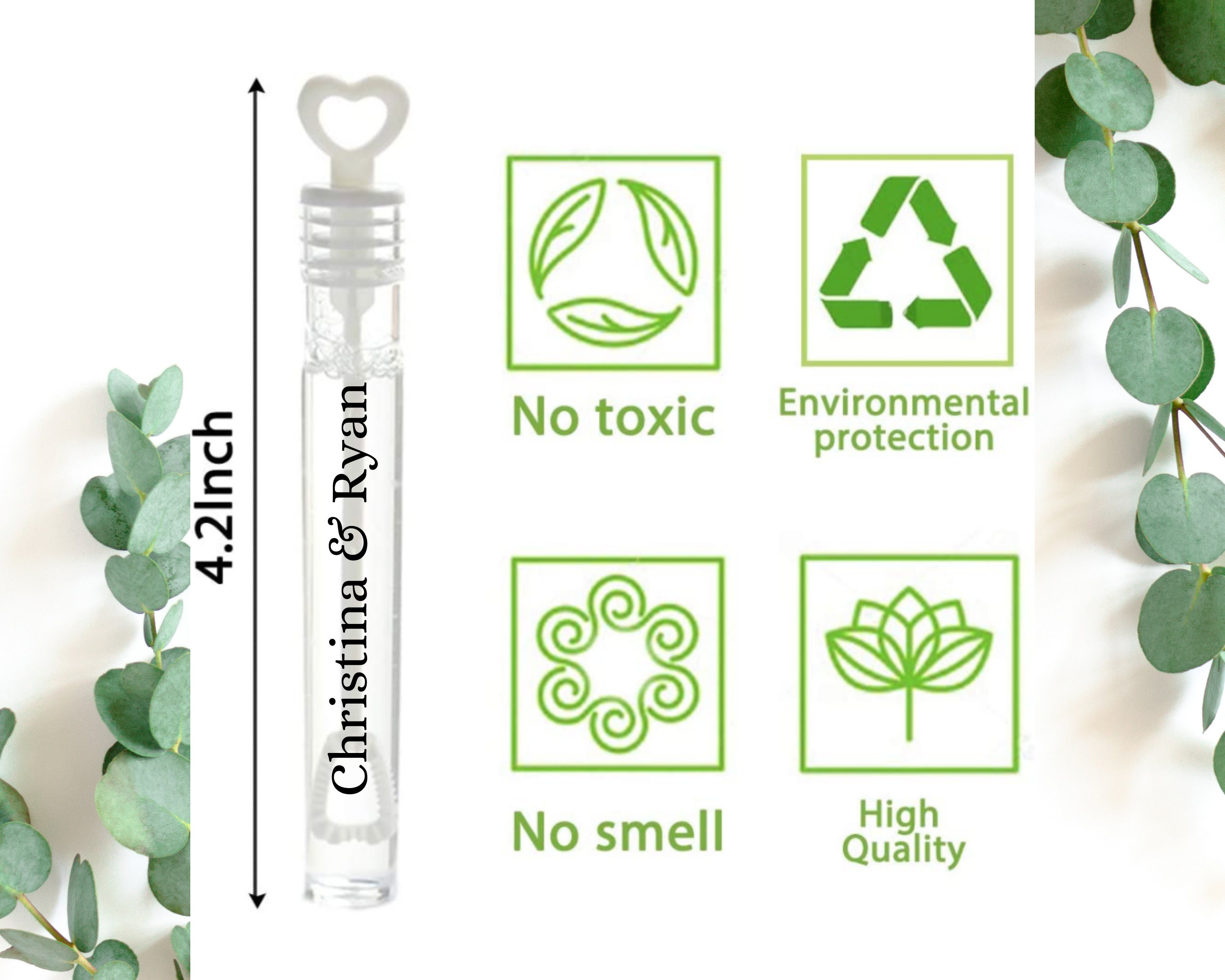 Wedding Bubble Wands Mini Heart Bubble Wands Personalized Wedding