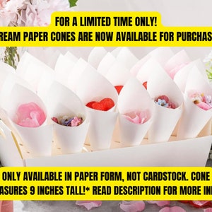 Petals Cone Holder Wedding Petal Cones Confetti Cone Holder Flower Confetti Cones Petal Cups Flower Cones Wedding Decor image 10