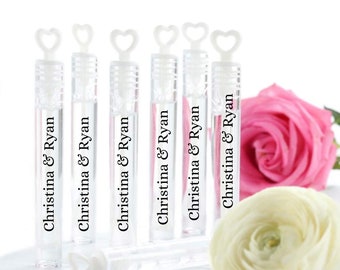 Wedding Bubble Wands • Mini Heart Bubble Wands • Personalized Wedding Favors • Wedding Gifts for Guests • Bubble Wands for Weddings