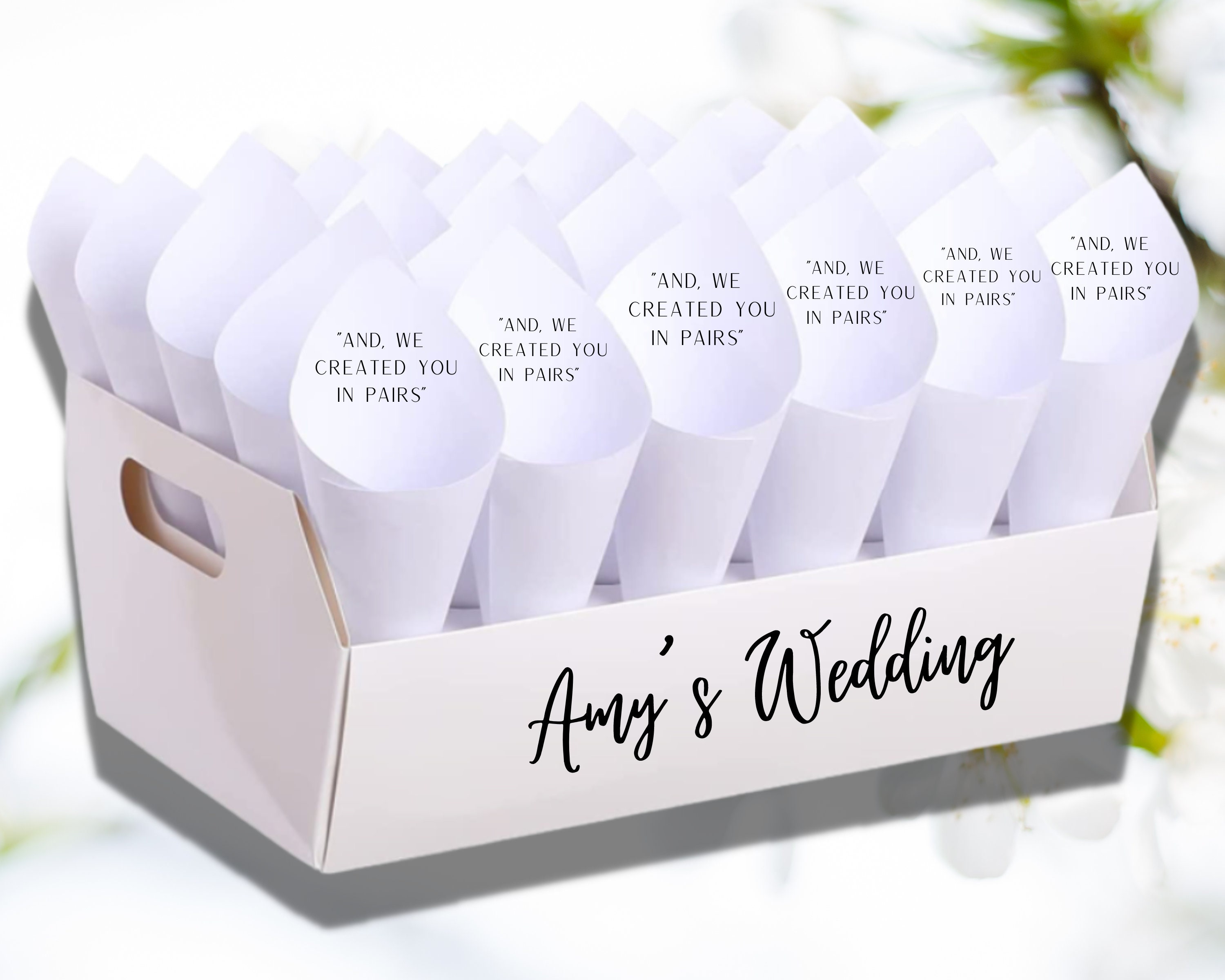 Petals Cone Holder Wedding Petal Cones Confetti Cone Etsy UK