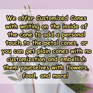 Petals Cone Holder Wedding Petal Cones Confetti Cone Holder Flower Confetti Cones Petal Cups Flower Cones Wedding Decor image 6