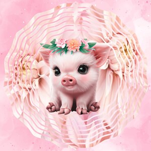 Baby Pig 10&quot; Custom Made Wind Spinner