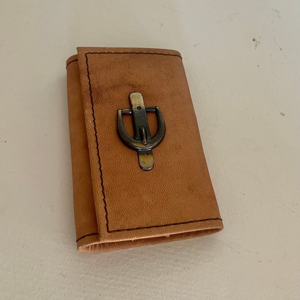 Buxton ‘Key-Tainer’ Leather Key Holder Wallet for Six Keys NOS