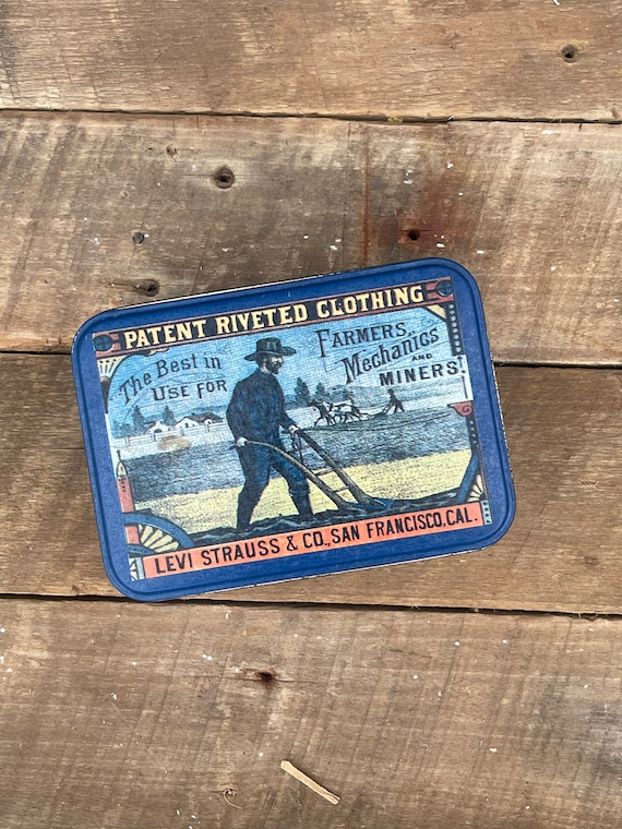 Levi Strauss & Co. Vintage Metal Storage Tin 1990’