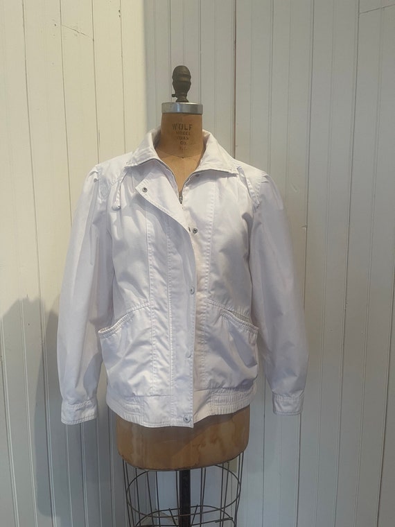 New York Girl 1980’s White Women’s Jacket Size Me… - image 1