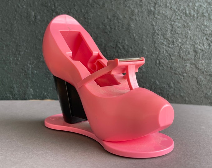 Vintage Pink High Heel Shoe Scotch Tape Dispenser Etsy