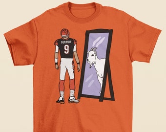 Joe Burrow Mirror GOAT T-Shirt