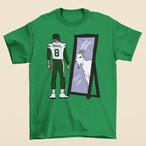 Aaron Rodgers Mirror GOAT New York Jets T-Shirt
