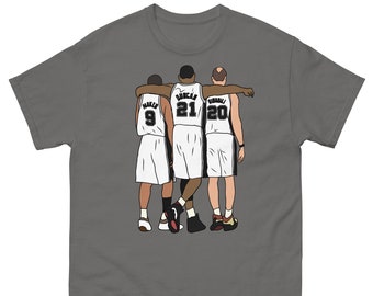 T-shirt Big 3 de Tony Parker, Tim Duncan et Manu Ginobili