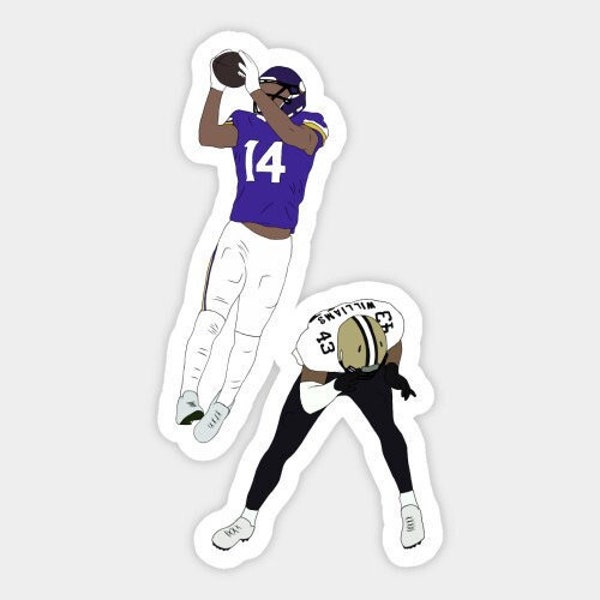 Stefon Diggs Minneapolis Miracle Glossy Sticker (3”, Water Resistant) Laptop and phone decal