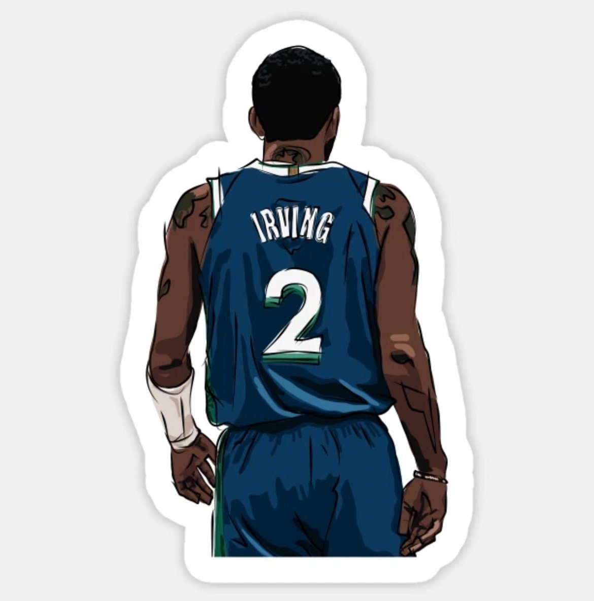 Kyrie Irving Dallas Sketch Glossy Sticker 3 Water - Etsy