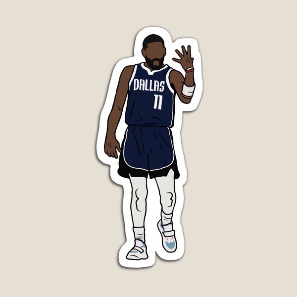 Kyrie Irving Left Hand Celebration Glossy Sticker (3”, Water Resistant) Laptop and phone decal
