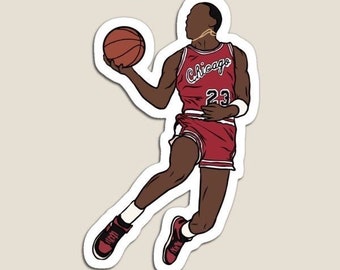 Michael Jordan Dunk Contest Glossy Sticker (3”, Water Resistant) Laptop and phone decal