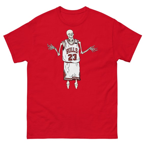 Skeleton Michael Jordan Shrug T shirt Etsy Ireland