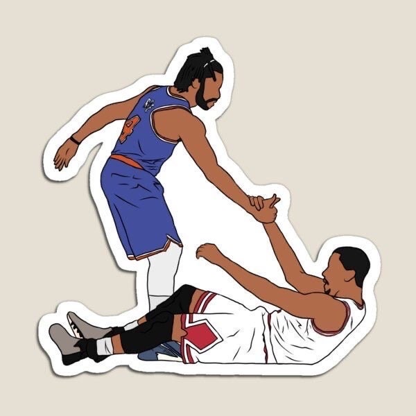 Derrick Rose Helps Himself Up Glossy Sticker (3”, Water Resistant) Laptop and phone decal