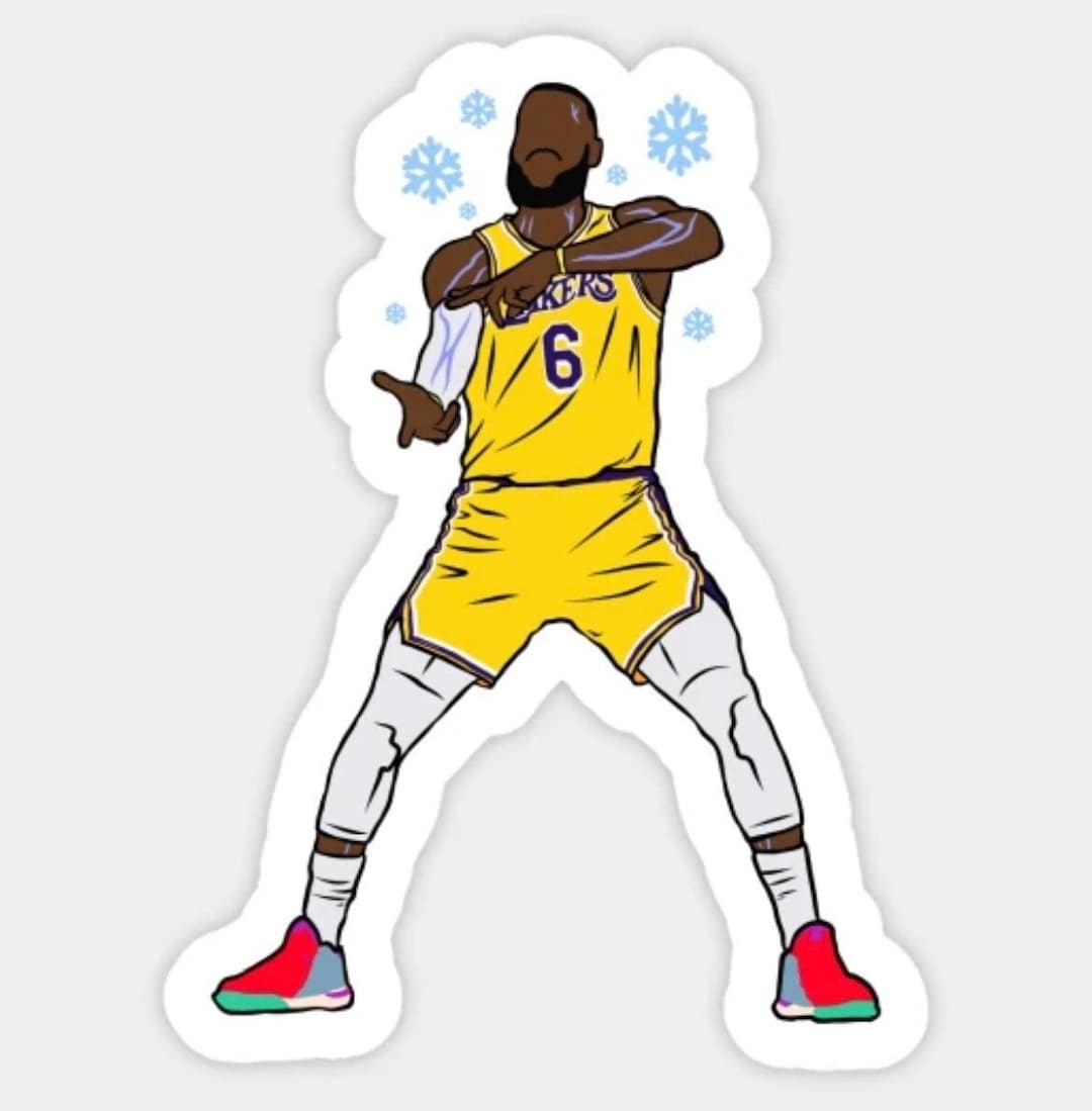 Lebron James Ice in My Veins Glossy Sticker 3, Water Resistant Etsy