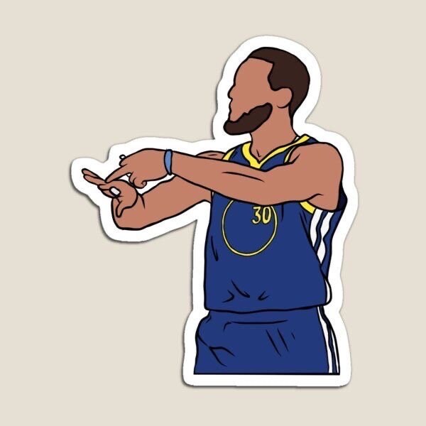 Steph Curry 4 Rings Glossy Sticker (3”, Water Resistant) Laptop and phone decal