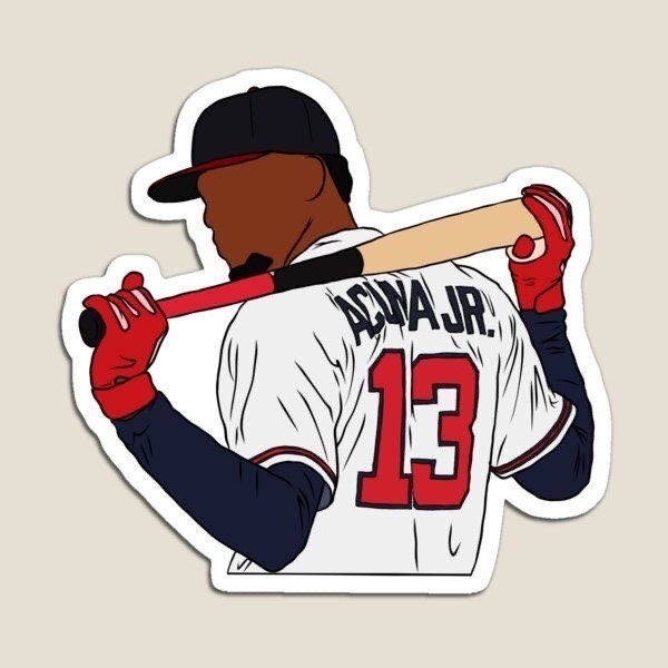  MW MERWEZI Ronald Acuña Jr. Jersey Art Atlanta Braves