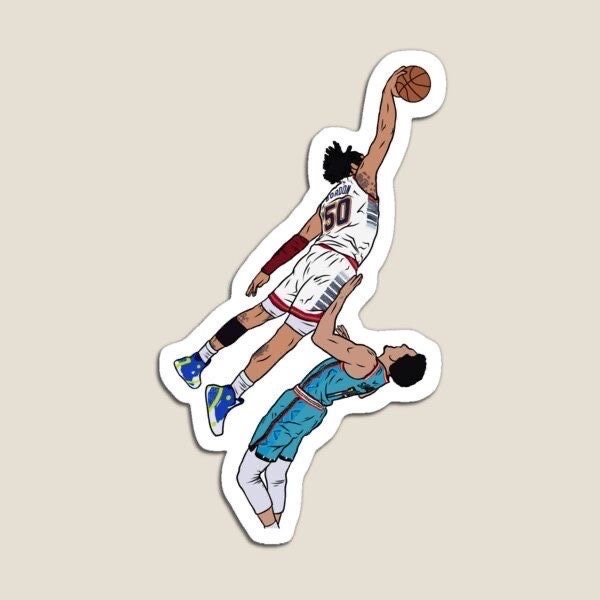 Aaron Gordon Dunk on Shamet Glossy Sticker (3”, Water Resistant) Laptop and phone decal