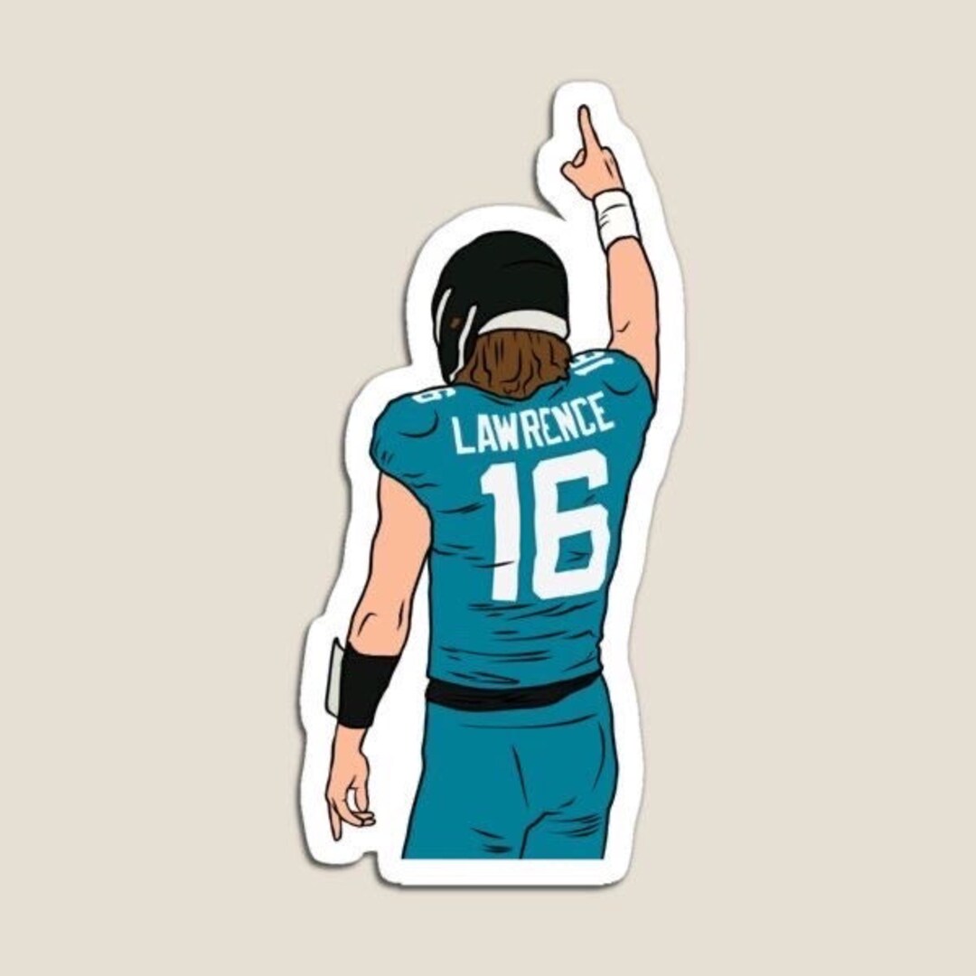 Pointing Up Sticker Trevor Lawrence Lawrence Pointing up Glossy Sticker 3, Water Resistant ...