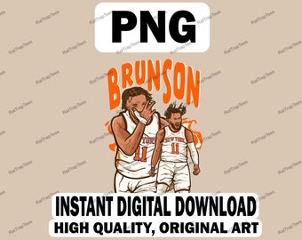 Jalen Brunson Cartoon PNG File (High Quality, Digital Download) For Personal Use