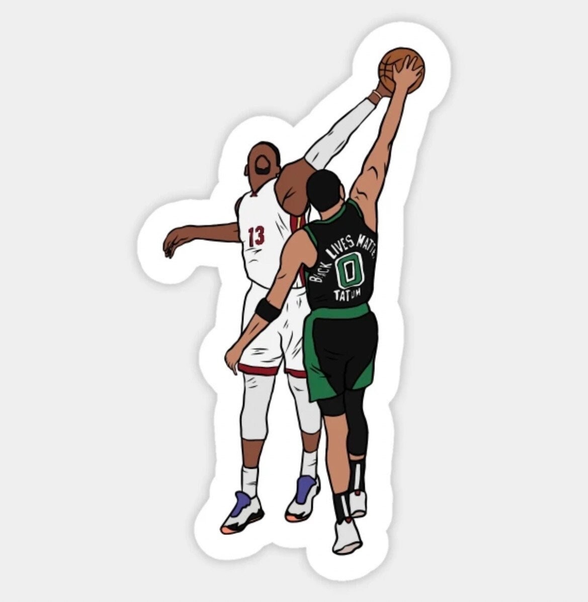 Jayson Tatum 0 Basketball Sticker for Sale by Basketball For Life